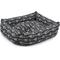 Show in main carousel: Majestic Pet Luxe Bagel Arrow Bolster Dog Bed with Removable Cover, Black/White Arrows, Large slide 4 of 5