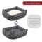 Show in main carousel: Majestic Pet Luxe Bagel Arrow Bolster Dog Bed with Removable Cover, Black/White Arrows, Large slide 5 of 5