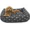 Show in main carousel: Majestic Pet Luxe Bagel Arrow Bolster Dog Bed with Removable Cover, Black/White Arrows, Large slide 2 of 5