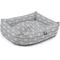 Show in main carousel: Majestic Pet Luxe Bagel Arrow Bolster Dog Bed with Removable Cover, Grey/White Arrows, Large slide 4 of 4