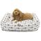 Show in main carousel: Majestic Pet Luxe Bagel Arrow Bolster Dog Bed with Removable Cover, White/Black Arrows, Large slide 2 of 4