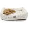 Show in main carousel: Majestic Pet Luxe Bagel Arrow Bolster Dog Bed with Removable Cover, White/Tan Arrows, Large slide 3 of 5