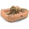 Show in main carousel: Majestic Pet Luxe Bagel Aruba Bolster Dog Bed with Removable Cover, Orange, X-Large slide 3 of 5