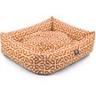 Show in main carousel: Majestic Pet Luxe Bagel Aruba Bolster Dog Bed with Removable Cover, Orange, X-Large slide 4 of 4