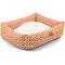 Show in main carousel: Majestic Pet Luxe Bagel Aruba Bolster Dog Bed with Removable Cover, Orange, X-Large slide 4 of 5