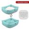 Show in main carousel: Majestic Pet Luxe Bagel Aruba Bolster Dog Bed with Removable Cover, Teal, X-Large slide 5 of 5