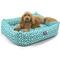 Show in main carousel: Majestic Pet Luxe Bagel Aruba Bolster Dog Bed with Removable Cover, Teal, X-Large slide 2 of 5