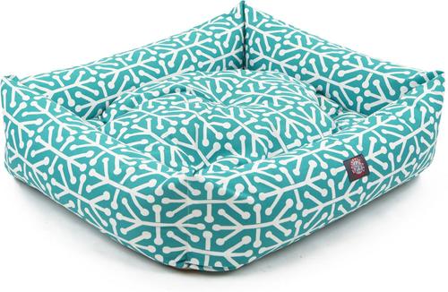 Show full view: Majestic Pet Luxe Bagel Aruba Bolster Dog Bed with Removable Cover, Teal, X-Large slide 4 of 5