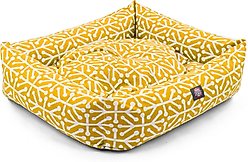 Majestic Pet Luxe Bagel Aruba Bolster Dog Bed with Removable Cover, Yellow, X-Large slide 2 of 4