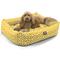 Show in main carousel: Majestic Pet Luxe Bagel Aruba Bolster Dog Bed with Removable Cover, Yellow, X-Large slide 3 of 5