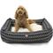 Show in main carousel: Majestic Pet Luxe Bagel Boho Arrow Bolster Dog Bed with Removable Cover, Black/White Arrows, Large slide 1 of 5