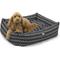 Show in main carousel: Majestic Pet Luxe Bagel Boho Arrow Bolster Dog Bed with Removable Cover, Black/White Arrows, Large slide 3 of 5