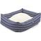 Show in main carousel: Majestic Pet Luxe Bagel Boho Arrow Bolster Dog Bed with Removable Cover, Blue/White Arrows, Large slide 3 of 4