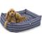Show in main carousel: Majestic Pet Luxe Bagel Boho Arrow Bolster Dog Bed with Removable Cover, Blue/White Arrows, Large slide 2 of 4