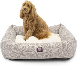 Majestic Pet Luxe Bagel Charlie Bolster Dog Bed with Removable Cover, Beige, X-Large