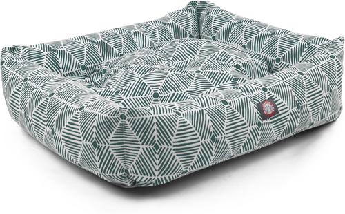 Show full view: Majestic Pet Luxe Bagel Charlie Bolster Dog Bed with Removable Cover, Emerald, X-Large slide 4 of 4