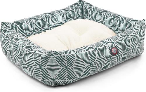 Show full view: Majestic Pet Luxe Bagel Charlie Bolster Dog Bed with Removable Cover, Emerald, X-Large slide 3 of 4