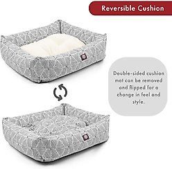 Majestic Pet Luxe Bagel Charlie Bolster Dog Bed with Removable Cover, Gray, Large slide 2 of 5