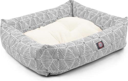 Show full view: Majestic Pet Luxe Bagel Charlie Bolster Dog Bed with Removable Cover, Gray, X-Large slide 4 of 6