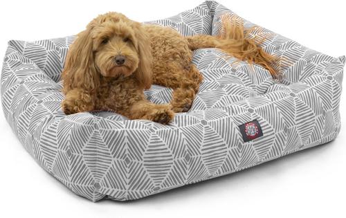 Show full view: Majestic Pet Luxe Bagel Charlie Bolster Dog Bed with Removable Cover, Gray, X-Large slide 3 of 6