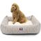 Show in main carousel: Majestic Pet Luxe Bagel Charlie Bolster Dog Bed with Removable Cover, Metallic Beige, Large slide 1 of 5