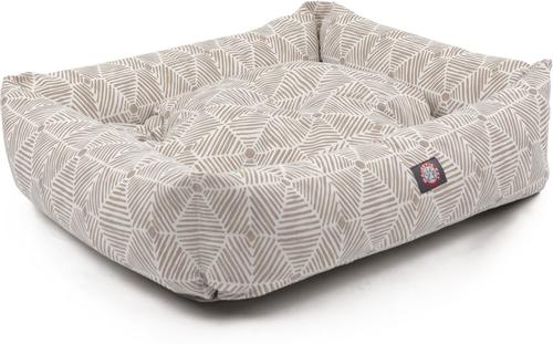 Show full view: Majestic Pet Luxe Bagel Charlie Bolster Dog Bed with Removable Cover, Metallic Beige, Large slide 5 of 5