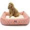 Show in main carousel: Majestic Pet Luxe Bagel Charlie Bolster Dog Bed with Removable Cover, Salmon, X-Large slide 1 of 5