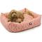 Show in main carousel: Majestic Pet Luxe Bagel Charlie Bolster Dog Bed with Removable Cover, Salmon, X-Large slide 3 of 5