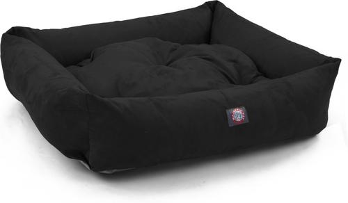 Show full view: Majestic Pet Luxe Bagel Faux Suede Bolster Dog Bed with Removable Cover, Black, X-Large slide 4 of 6