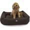 Show in main carousel: Majestic Pet Luxe Bagel Faux Suede Bolster Dog Bed with Removable Cover, Chocolate, Large slide 3 of 7