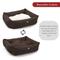 Show in main carousel: Majestic Pet Luxe Bagel Faux Suede Bolster Dog Bed with Removable Cover, Chocolate, Large slide 6 of 7