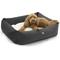 Show in main carousel: Majestic Pet Luxe Bagel Faux Suede Bolster Dog Bed with Removable Cover, Gray, Large slide 2 of 4