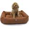Show in main carousel: Majestic Pet Luxe Bagel Faux Suede Bolster Dog Bed with Removable Cover, Rust, Large slide 2 of 4