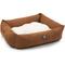 Show in main carousel: Majestic Pet Luxe Bagel Faux Suede Bolster Dog Bed with Removable Cover, Rust, Large slide 3 of 4