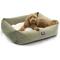Show in main carousel: Majestic Pet Luxe Bagel Faux Suede Bolster Dog Bed with Removable Cover, Sage, Large slide 1 of 5
