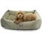 Show in main carousel: Majestic Pet Luxe Bagel Faux Suede Bolster Dog Bed with Removable Cover, Sage, Large slide 2 of 5