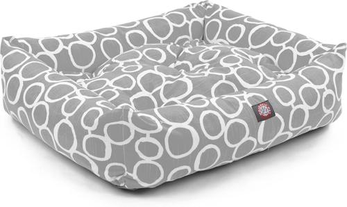 Show full view: Majestic Pet Luxe Bagel Fusion Bolster Dog Bed with Removable Cover, Gray, Large slide 4 of 4