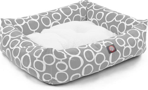 Show full view: Majestic Pet Luxe Bagel Fusion Bolster Dog Bed with Removable Cover, Gray, X-Large slide 2 of 3