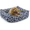 Show in main carousel: Majestic Pet Luxe Bagel Fusion Bolster Dog Bed with Removable Cover, Navy, Large slide 2 of 4