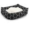 Show in main carousel: Majestic Pet Luxe Bagel Hexo Shapes Bolster Dog Bed with Removable Cover, Black, Large slide 3 of 4
