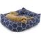 Show in main carousel: Majestic Pet Luxe Bagel Hexo Shapes Bolster Dog Bed with Removable Cover, Blue, Large slide 3 of 5