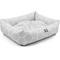 Show in main carousel: Majestic Pet Luxe Bagel Hexo Shapes Bolster Dog Bed with Removable Cover, Grey, Large slide 4 of 4