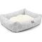 Show in main carousel: Majestic Pet Luxe Bagel Hexo Shapes Bolster Dog Bed with Removable Cover, Grey, Large slide 3 of 4