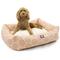 Show in main carousel: Majestic Pet Luxe Bagel Hexo Shapes Bolster Dog Bed with Removable Cover, Pink, Large slide 1 of 5
