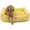 Show in main carousel: Majestic Pet Luxe Bagel Hexo Shapes Bolster Dog Bed with Removable Cover, Yellow, Large slide 1 of 4