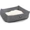Show in main carousel: Majestic Pet Luxe Bagel Jackson Heathered Bolster Dog Bed with Removable Cover, Black, Large slide 4 of 7