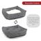 Show in main carousel: Majestic Pet Luxe Bagel Jackson Heathered Bolster Dog Bed with Removable Cover, Black, Large slide 6 of 7