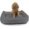 Show in main carousel: Majestic Pet Luxe Bagel Jackson Heathered Bolster Dog Bed with Removable Cover, Black, Large slide 3 of 7