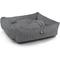 Show in main carousel: Majestic Pet Luxe Bagel Jackson Heathered Bolster Dog Bed with Removable Cover, Black, Large slide 5 of 7