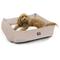 Show in main carousel: Majestic Pet Luxe Bagel Jackson Heathered Bolster Dog Bed with Removable Cover, Blush Pink Heather, Large slide 1 of 6